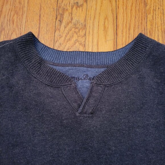 Tommy Bahama Pullover Sweater Notch V Neck Layering Winter L - Picture 2 of 8